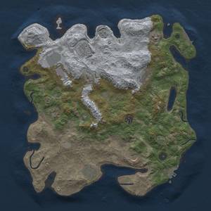 Thumbnail Rust Map: Procedural Map, Size: 3850, Seed: 1136, 18 Monuments