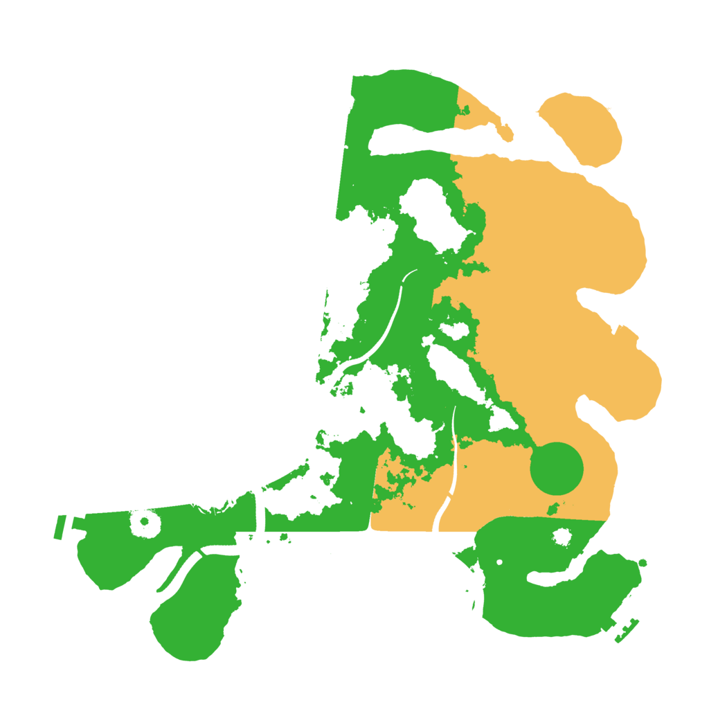 Biome Rust Map: Procedural Map, Size: 3510, Seed: 4729945