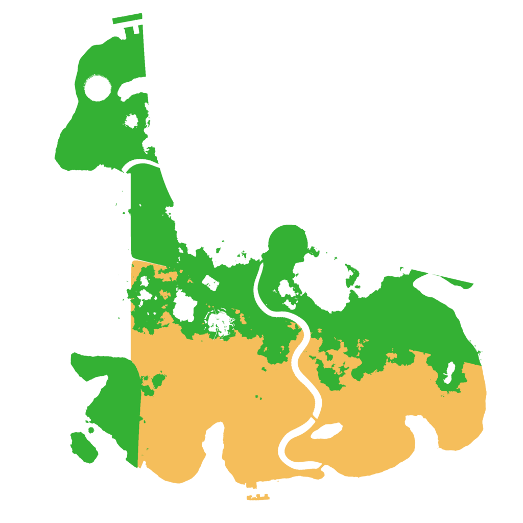 Biome Rust Map: Procedural Map, Size: 3510, Seed: 708842