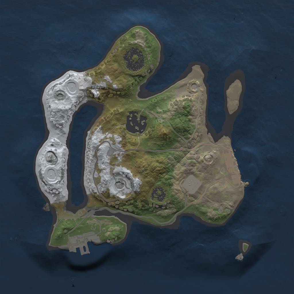 Rust Map: Procedural Map, Size: 2000, Seed: 256, 9 Monuments