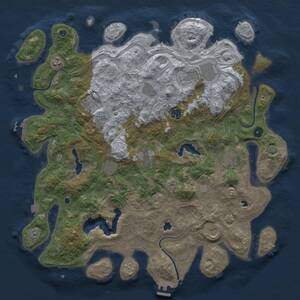 Thumbnail Rust Map: Procedural Map, Size: 4500, Seed: 1669, 16 Monuments