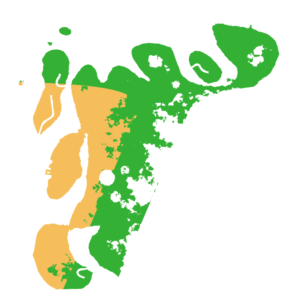 Biome Rust Map: Procedural Map, Size: 3600, Seed: 2222222