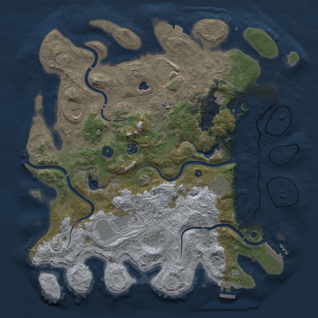 Rust Map: Procedural Map, Size: 4250, Seed: 4659208, 15 Monuments
