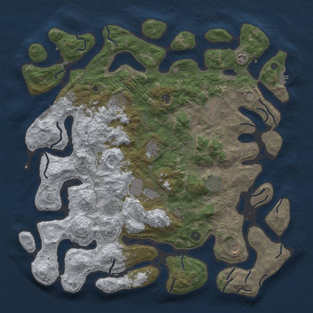 Rust Map: Procedural Map, Size: 4900, Seed: 234424, 20 Monuments