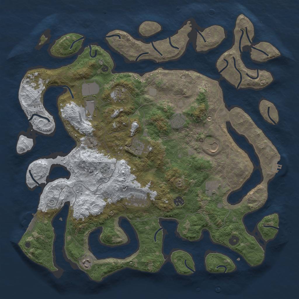Rust Map: Procedural Map, Size: 4500, Seed: 6319236, 19 Monuments
