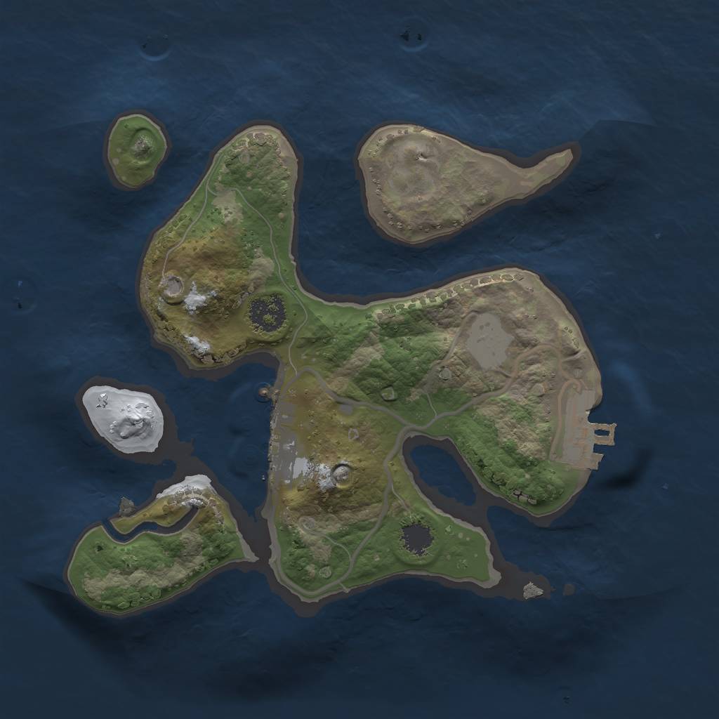 Rust Map: Procedural Map, Size: 2000, Seed: 71431778, 7 Monuments