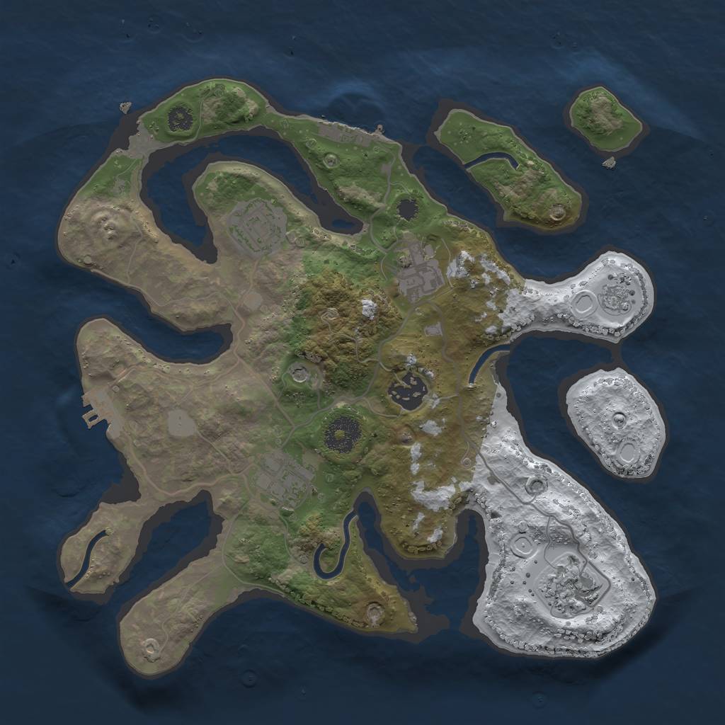 Rust Map: Procedural Map, Size: 3000, Seed: 14, 14 Monuments