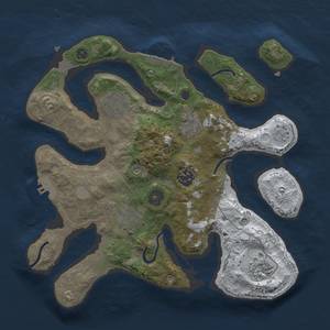 Thumbnail Rust Map: Procedural Map, Size: 3000, Seed: 14, 14 Monuments