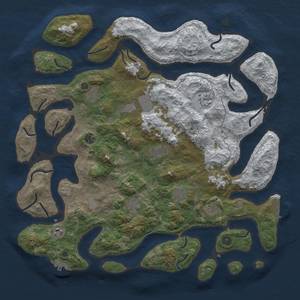 Thumbnail Rust Map: Procedural Map, Size: 4600, Seed: 1234567890, 19 Monuments