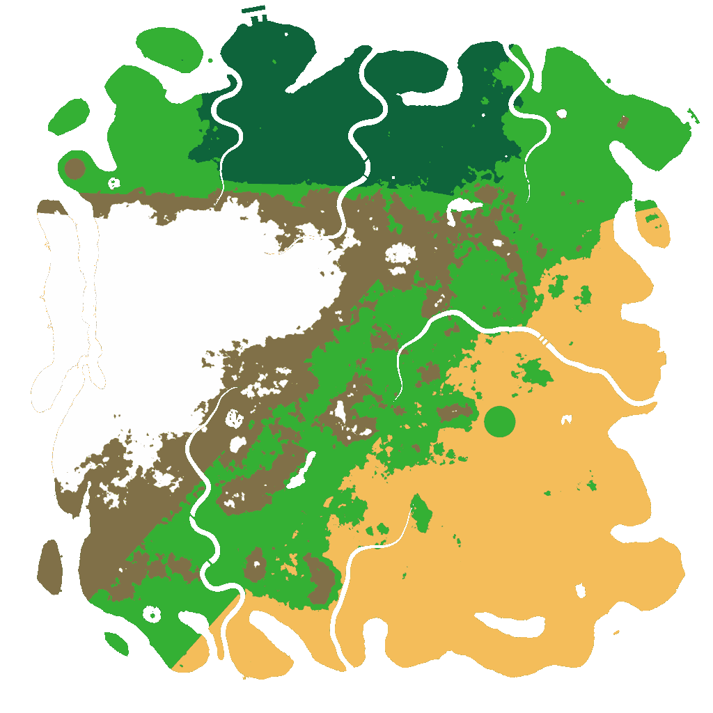 Biome Rust Map: Procedural Map, Size: 6000, Seed: 2