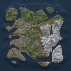 Thumbnail Rust Map: Procedural Map, Size: 3500, Seed: 583522772, 17 Monuments