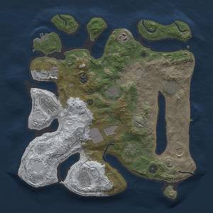 Thumbnail Rust Map: Procedural Map, Size: 3600, Seed: 1787347402, 19 Monuments