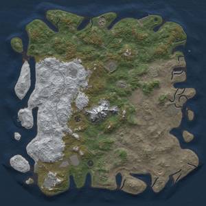 Thumbnail Rust Map: Procedural Map, Size: 5000, Seed: 12345, 20 Monuments
