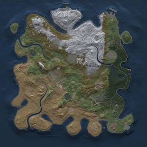 Thumbnail Rust Map: Procedural Map, Size: 3700, Seed: 842229472, 18 Monuments