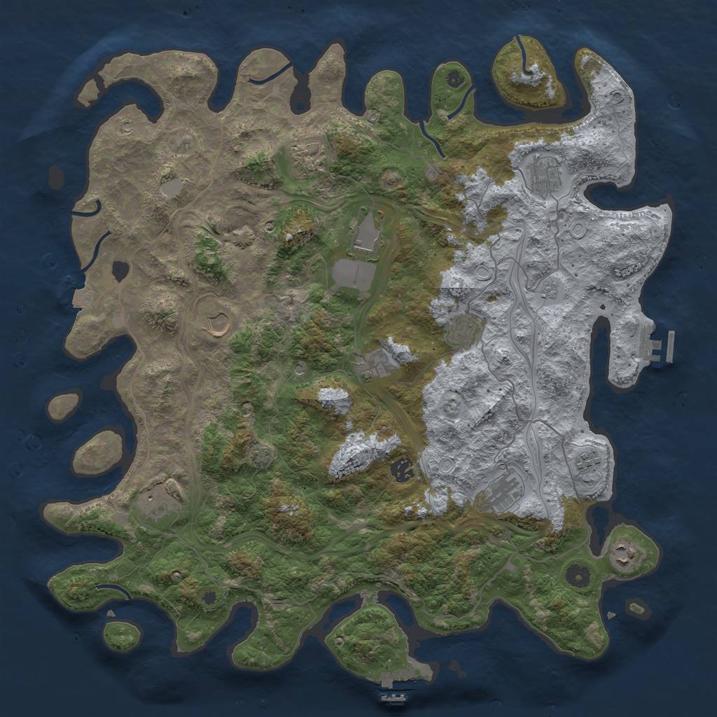 Rust Map: Procedural Map, Size: 4500, Seed: 13913, 19 Monuments