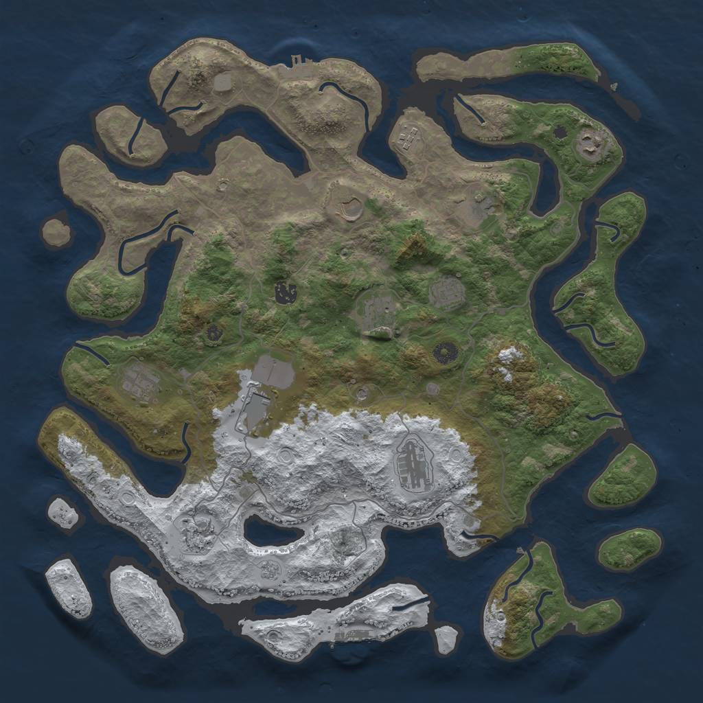 Rust Map: Procedural Map, Size: 4500, Seed: 5926935, 20 Monuments