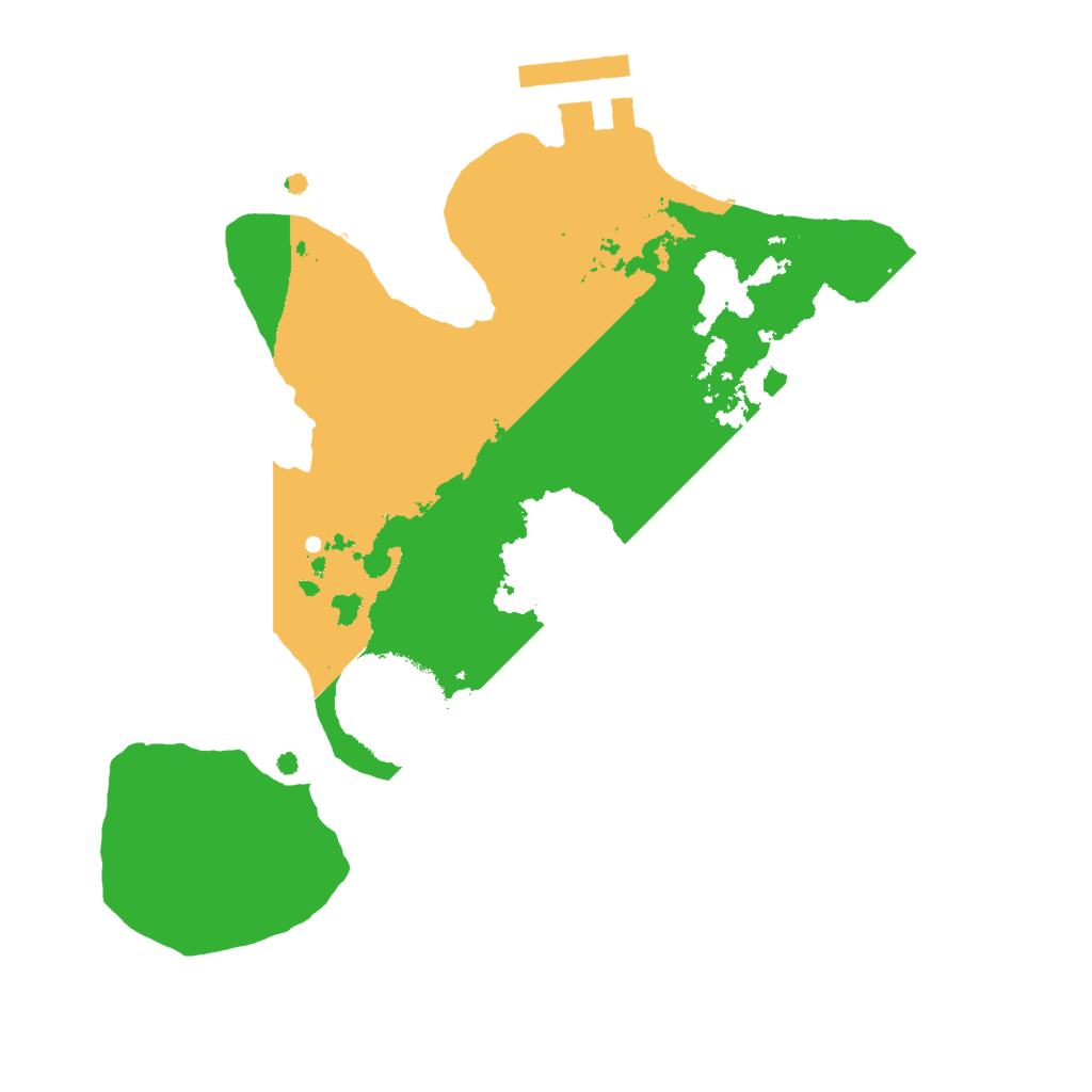 Biome Rust Map: Procedural Map, Size: 2000, Seed: 9876