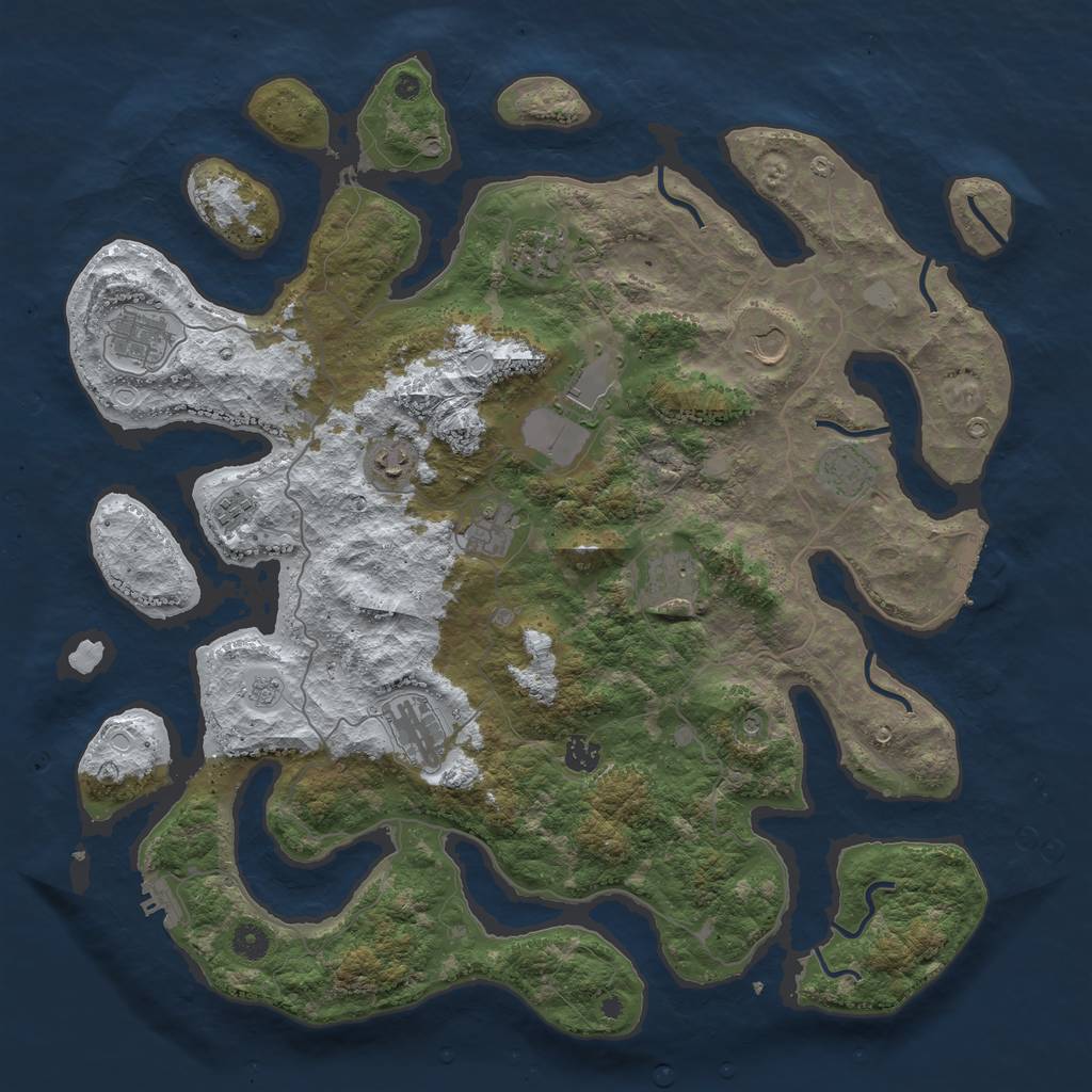 Rust Map: Procedural Map, Size: 4500, Seed: 117696, 20 Monuments