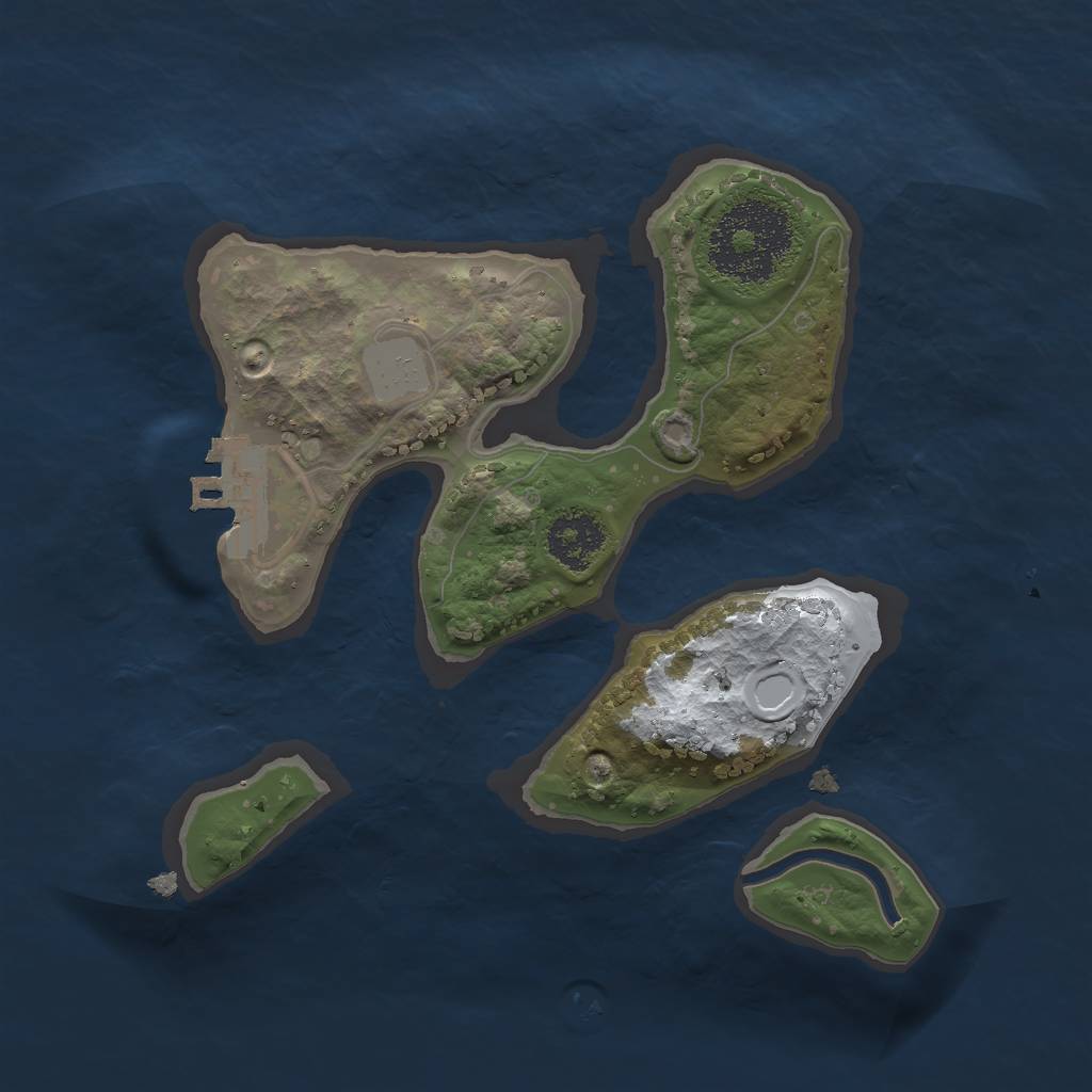 Rust Map: Procedural Map, Size: 2000, Seed: 9015, 6 Monuments
