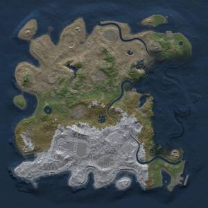 Thumbnail Rust Map: Procedural Map, Size: 4000, Seed: 469786774, 15 Monuments