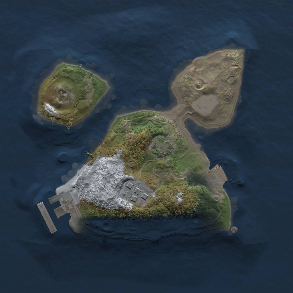 Rust Map: Procedural Map, Size: 1800, Seed: 524257, 4 Monuments