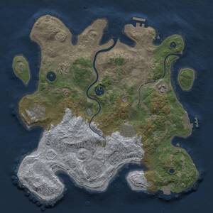 Thumbnail Rust Map: Procedural Map, Size: 3400, Seed: 2147483647, 13 Monuments