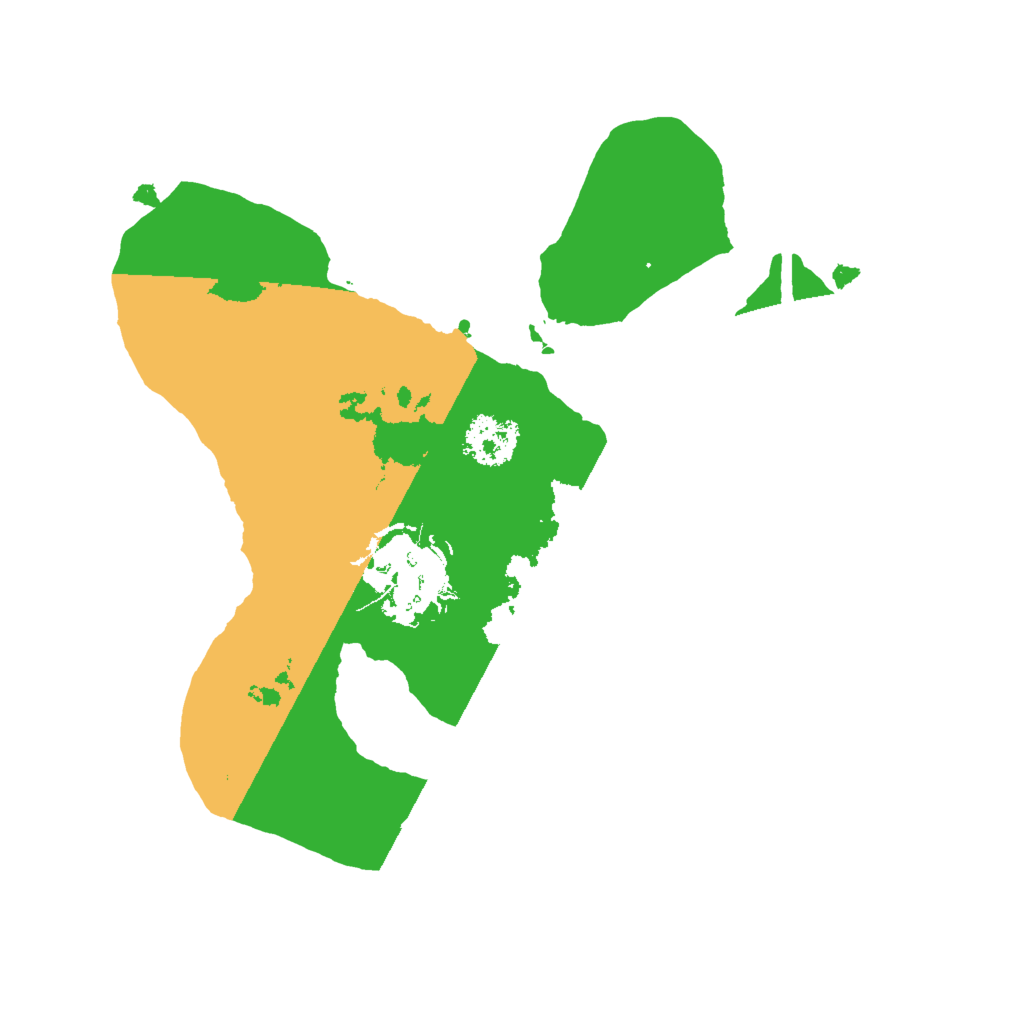 Biome Rust Map: Procedural Map, Size: 2000, Seed: 32454