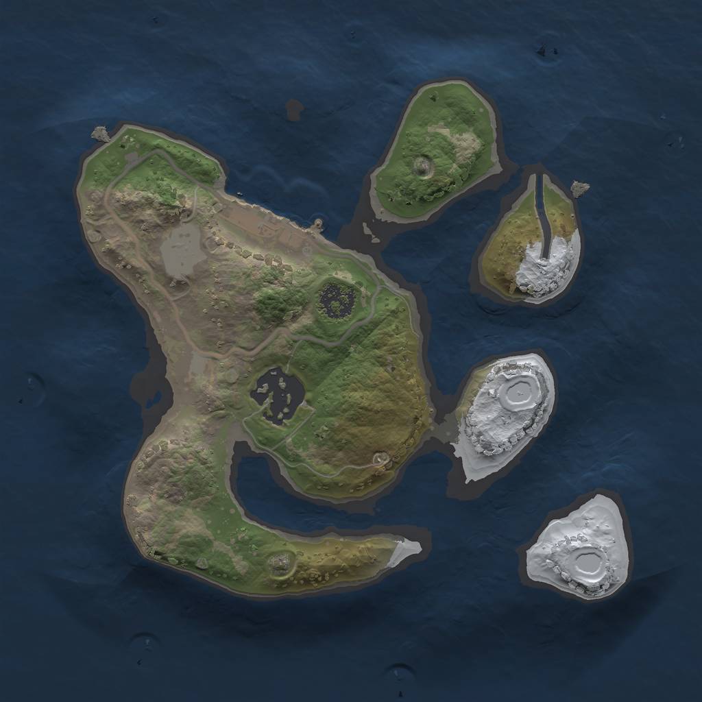 Rust Map: Procedural Map, Size: 2000, Seed: 32454, 7 Monuments