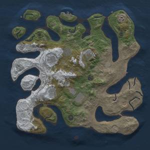 Thumbnail Rust Map: Procedural Map, Size: 4000, Seed: 893998, 18 Monuments