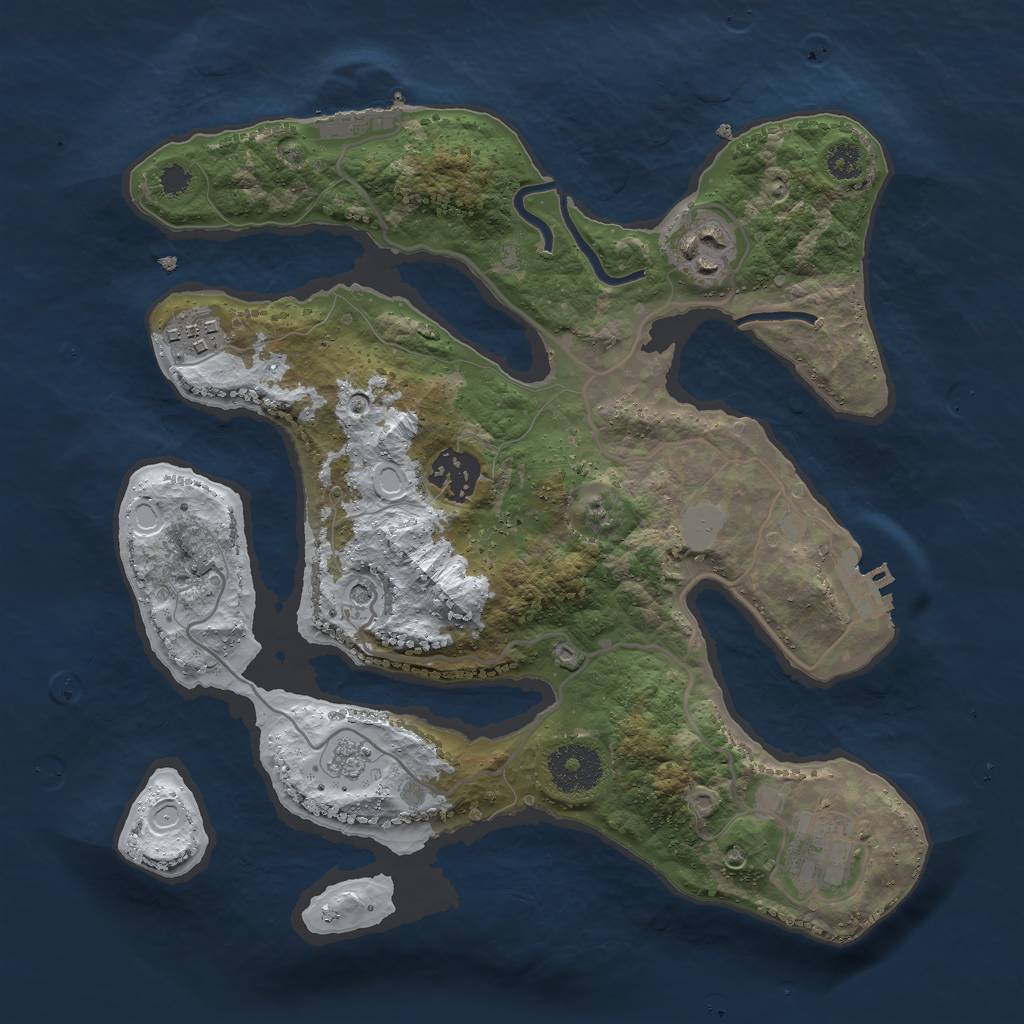 Rust Map: Procedural Map, Size: 3000, Seed: 817152618, 13 Monuments