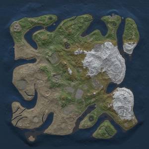Thumbnail Rust Map: Procedural Map, Size: 4000, Seed: 1393783525, 20 Monuments