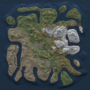 Thumbnail Rust Map: Procedural Map, Size: 4000, Seed: 1953202586, 19 Monuments