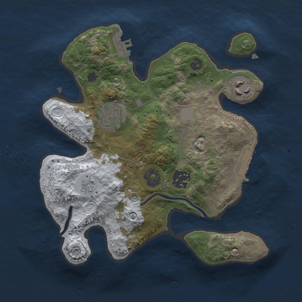 Rust Map: Procedural Map, Size: 2500, Seed: 12315, 11 Monuments
