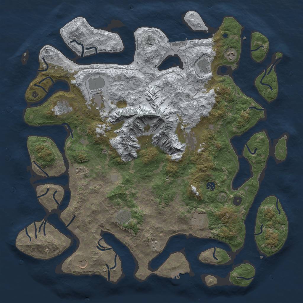 Rust Map: Procedural Map, Size: 5000, Seed: 899698, 20 Monuments