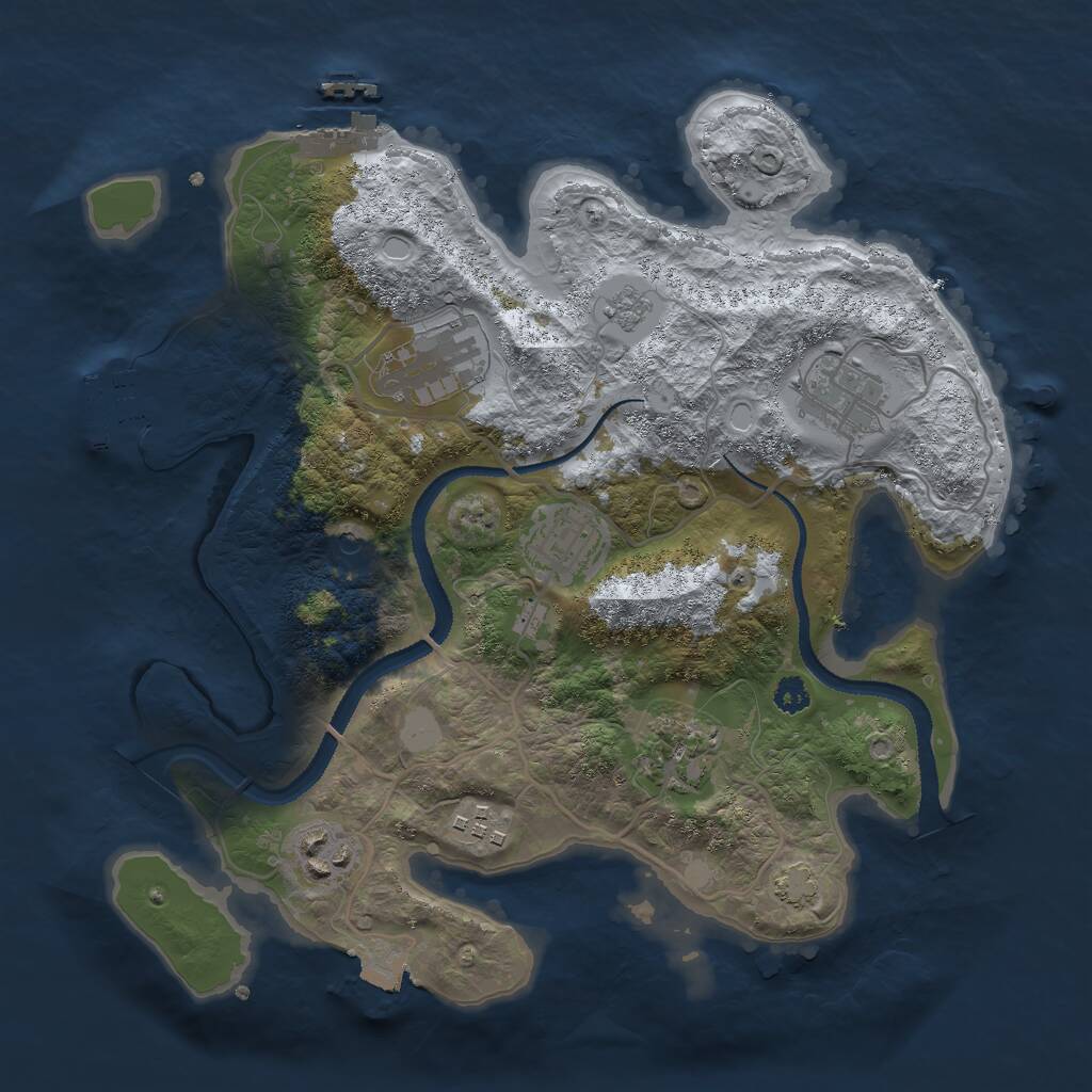 Rust Map: Procedural Map, Size: 3020, Seed: 5456, 12 Monuments