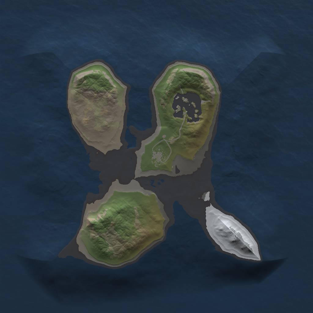 Rust Map: Barren, Size: 1500, Seed: 10, 3 Monuments