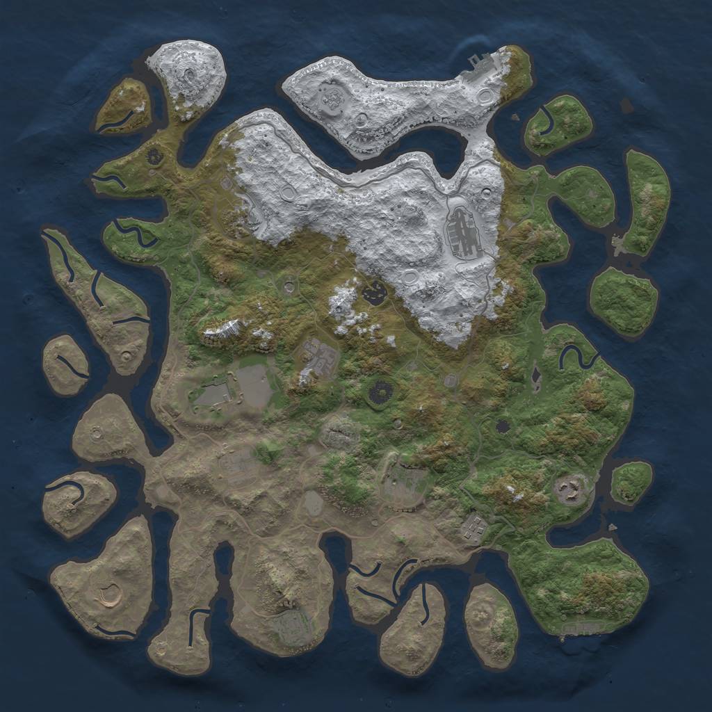 Rust Map: Procedural Map, Size: 4500, Seed: 173, 20 Monuments