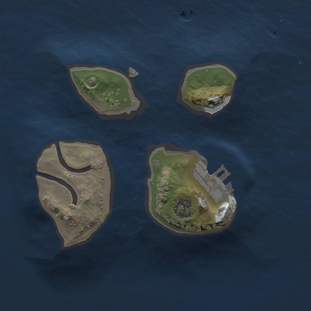 Rust Map: Procedural Map, Size: 1500, Seed: 33333333, 5 Monuments