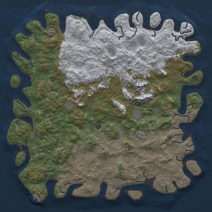 Thumbnail Rust Map: Procedural Map, Size: 5800, Seed: 1, 20 Monuments