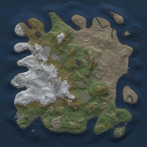 Thumbnail Rust Map: Procedural Map, Size: 3550, Seed: 123456, 17 Monuments