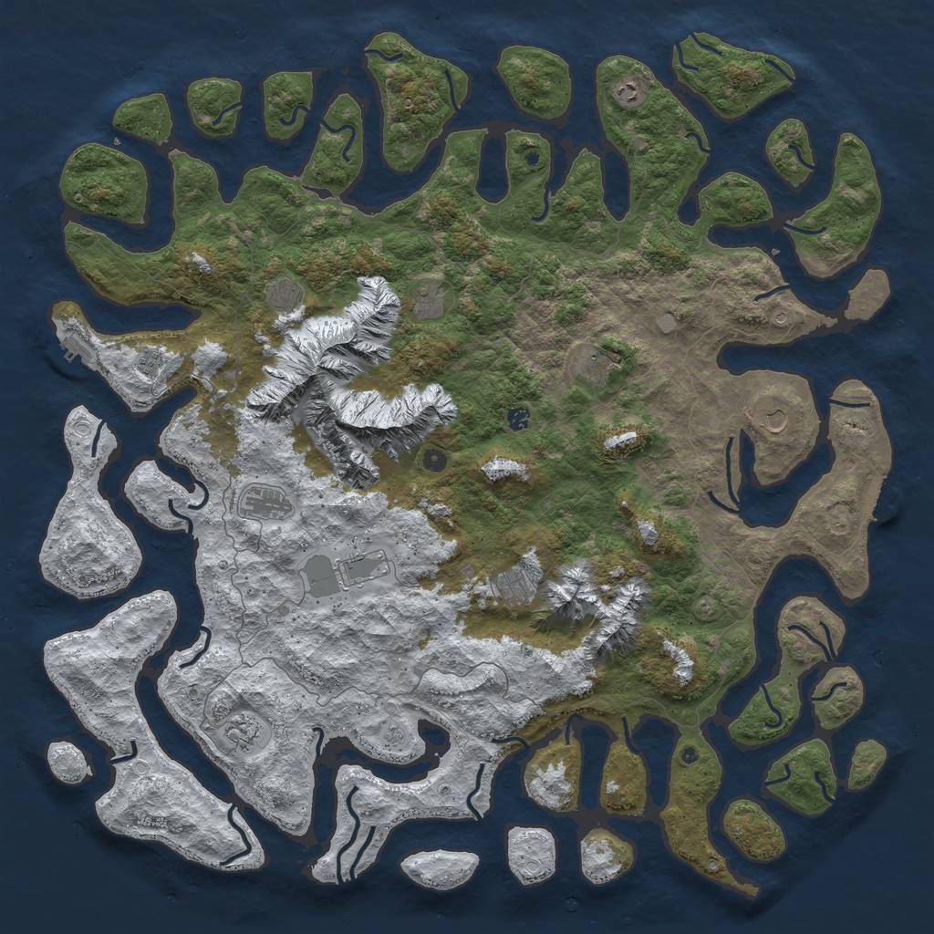 Rust Map: Procedural Map, Size: 6000, Seed: 1606919512, 20 Monuments