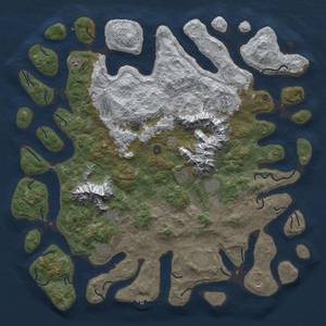 Thumbnail Rust Map: Procedural Map, Size: 5600, Seed: 1, 20 Monuments