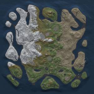 Thumbnail Rust Map: Procedural Map, Size: 4500, Seed: 563, 20 Monuments