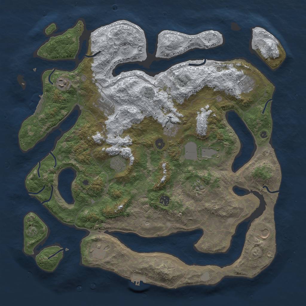 Rust Map: Procedural Map, Size: 4555, Seed: 3728, 20 Monuments