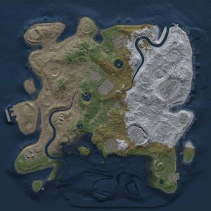 Thumbnail Rust Map: Procedural Map, Size: 3500, Seed: 2022204, 16 Monuments