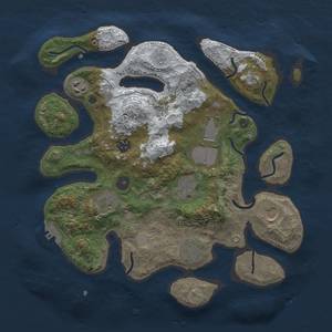 Thumbnail Rust Map: Procedural Map, Size: 3500, Seed: 62, 15 Monuments