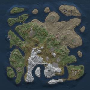 Thumbnail Rust Map: Procedural Map, Size: 4000, Seed: 10305, 20 Monuments