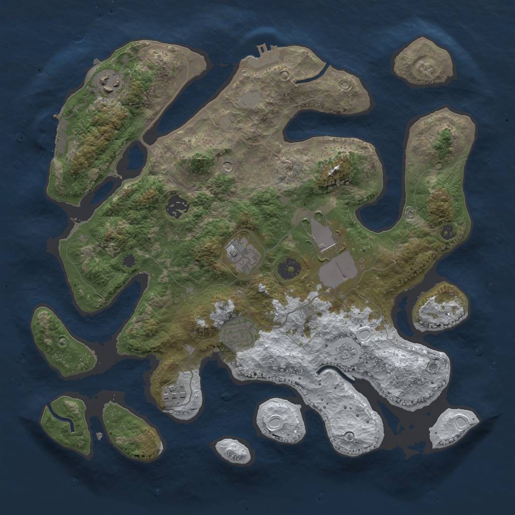 Rust Map: Procedural Map, Size: 3500, Seed: 2031302, 15 Monuments