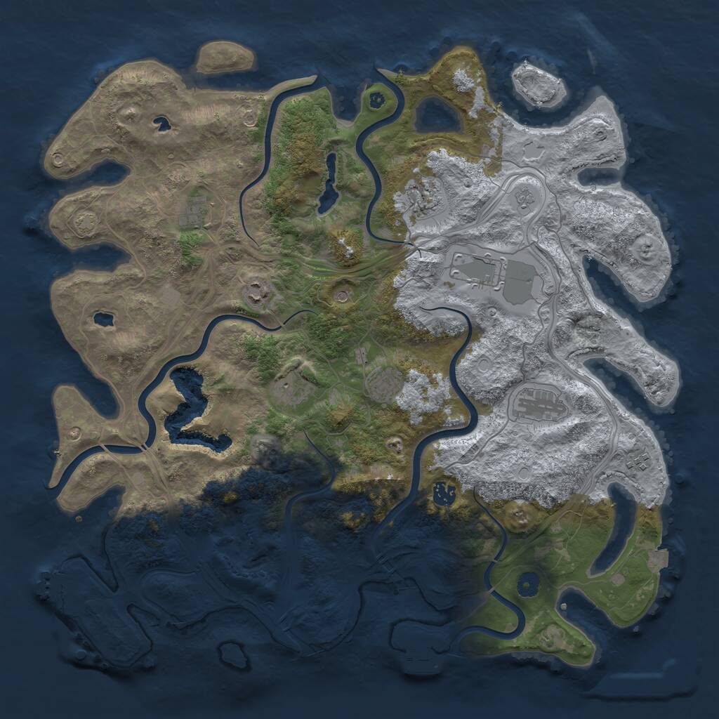 Rust Map: Procedural Map, Size: 4500, Seed: 2935417, 15 Monuments