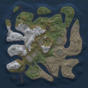 Thumbnail Rust Map: Procedural Map, Size: 3700, Seed: 520699705, 20 Monuments